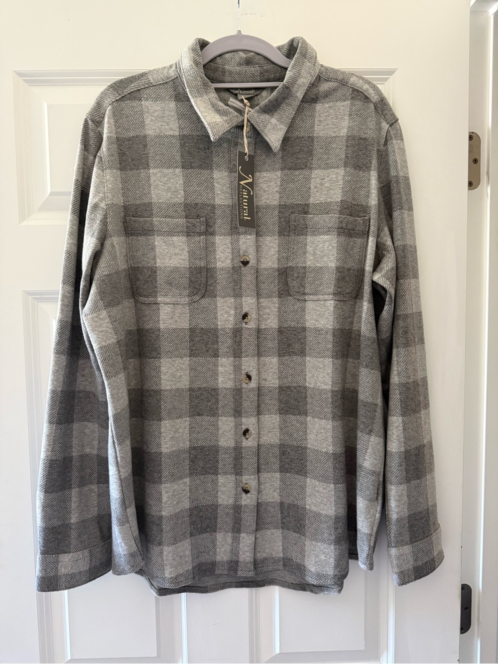 Natural Reflections Button-Up Shirt Jacket